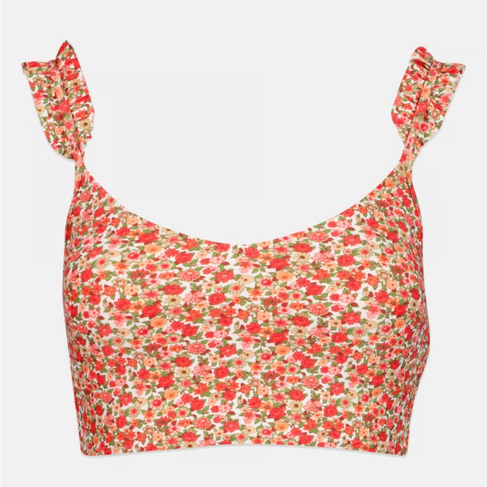 Aerie Floral Red Tank Top